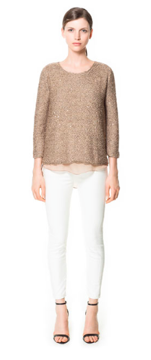 Zara- Sequinned Sweater, £45.99